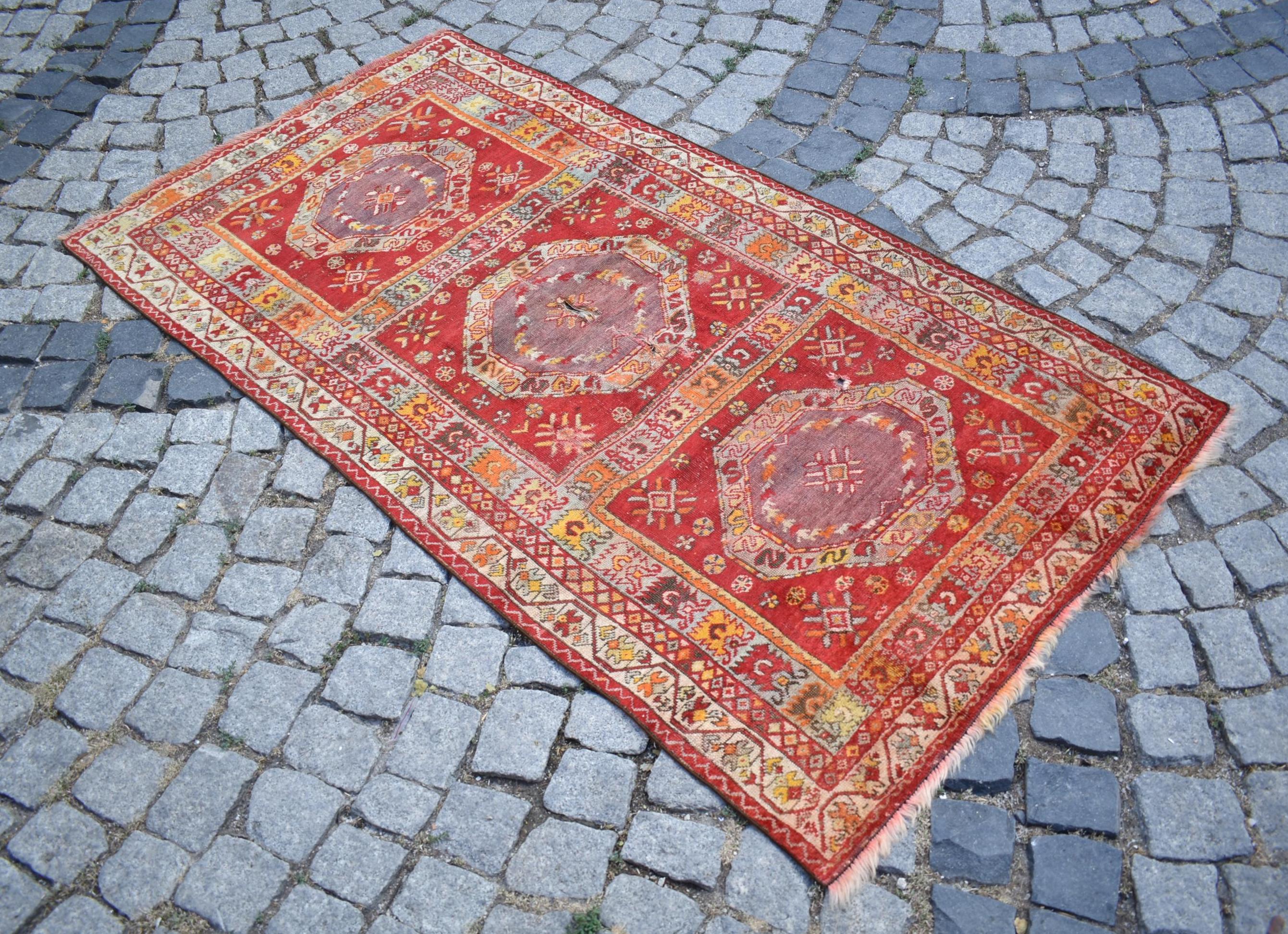Antique Turkish Sivas Rug, Hand-knotted Wool Rug (38x71) - Etsy Antique Turkish Sivas Rug, Hand-knotted Wool Rug (38x71) - Etsy