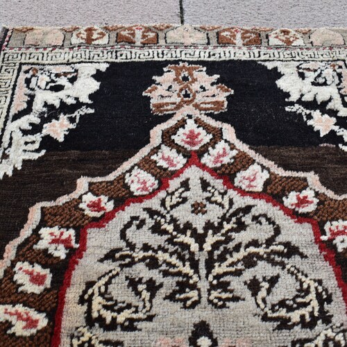 Marvelous Antique Rug, 1'7 x 3'0ft, Rare Awesome Collectors Piece Anatolian Yastik Rug, Hand Knotted Rug, Charming shops Small Rug,