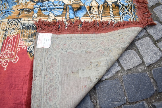 Tapis de tapisserie noir et or en textile marocain ancien, 19ème siècle