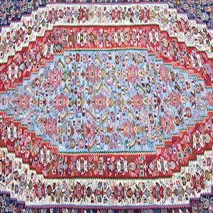 Terrific Caucasian Senneh Kilim, 59&#39;&#39; x 106&#39;&#39; Rare Size Caucasian Senneh Kilim, Fine Quality Kilim Rug, Organic Wool Kilim, Hand Woven Kilim