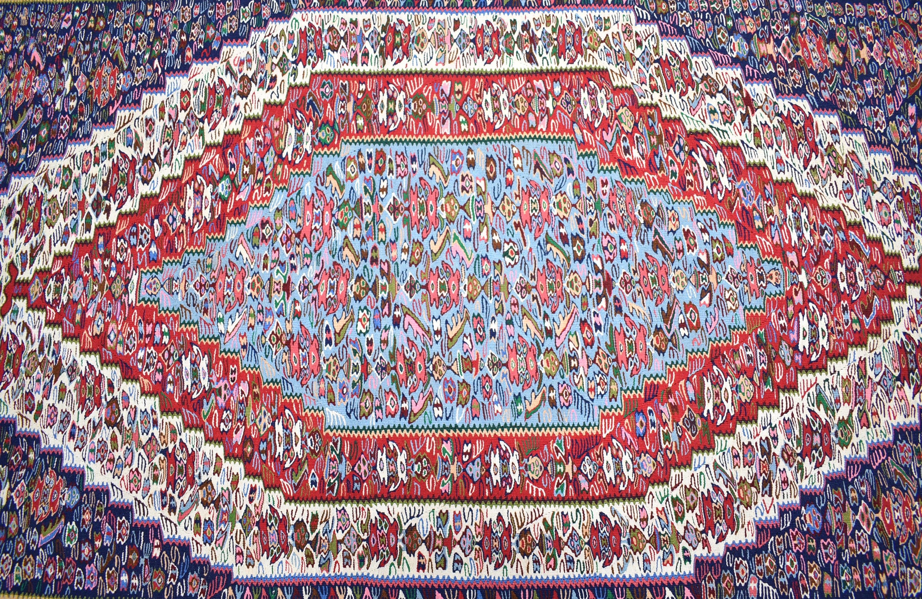 素晴らしいコーカサス産セネキリム、59インチ x 106インチ、希少サイズ