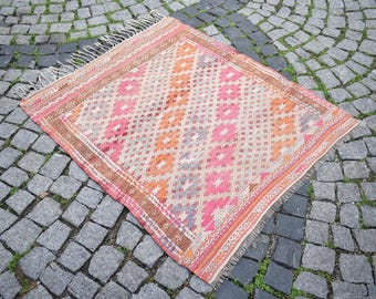 ヴィンテージ トルコ チチムラグ、刺繍ウール、アナトリア風装飾