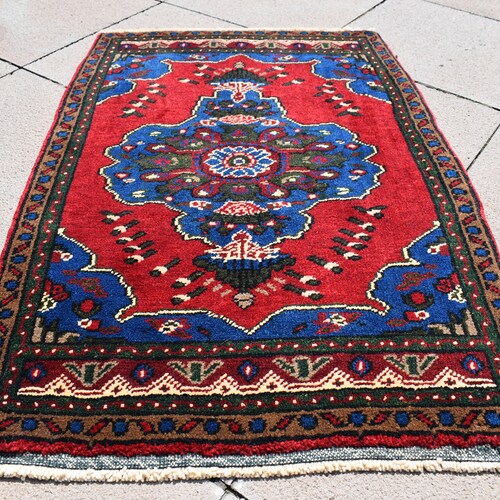 Vintage Turkish Door Mat Rug, 2'1'' x 3'0'' ft, Vintage Anatolian Cappadocia Small Area Rug, shops Vivid Colors Rug, Hand Knotted Area Rug,