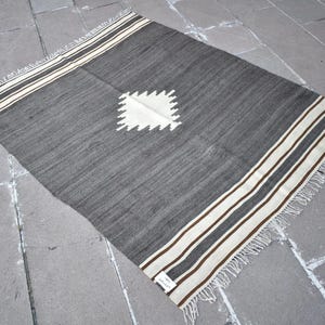 Angora Mohair Teppich, 50 '' x 65 '' Vintage Anatolischer Orientalischer Echter Mohair Teppich, KEIN FARBSTOFF, Wohnkultur Mohair Teppich, 127 x 165 cm