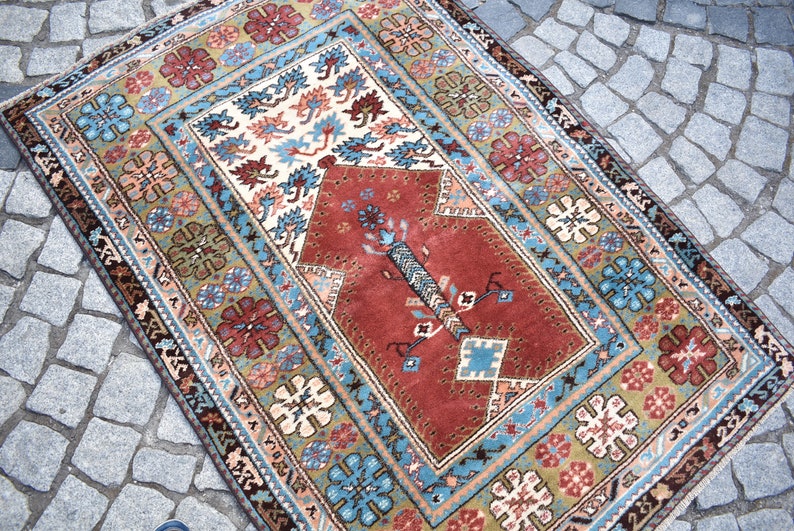 40/'/' x 56/'/' Vintage Anatolian Kula Rug Wool Pile Rug Bohemian Wool Rug Turkish Awesome Kula Rug Hand Woven Anatolian Rug,