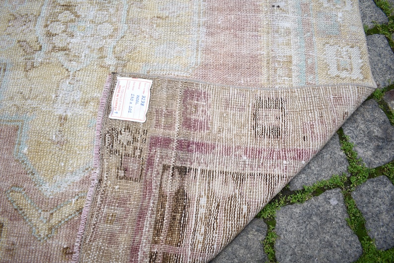 Fabulous Antique Oushak Rug 40/'/' x 67/'/' Anatolian Hand Knotted Distressed Rug Distressed Oushak Area Rug, Organic Wool Rug