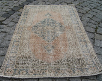 Wonderful  Muted Dye Turkish Oushak Rug, 31'' x 44'' Vintage Soft Carpet Rug, Hand Knotted Rug, Organic Wool Low Pile Area Rug,