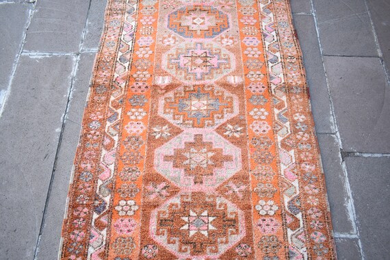 Vintage Herki Rug, Turkish Hand Knotted Wool Area Rug (41'' X 81