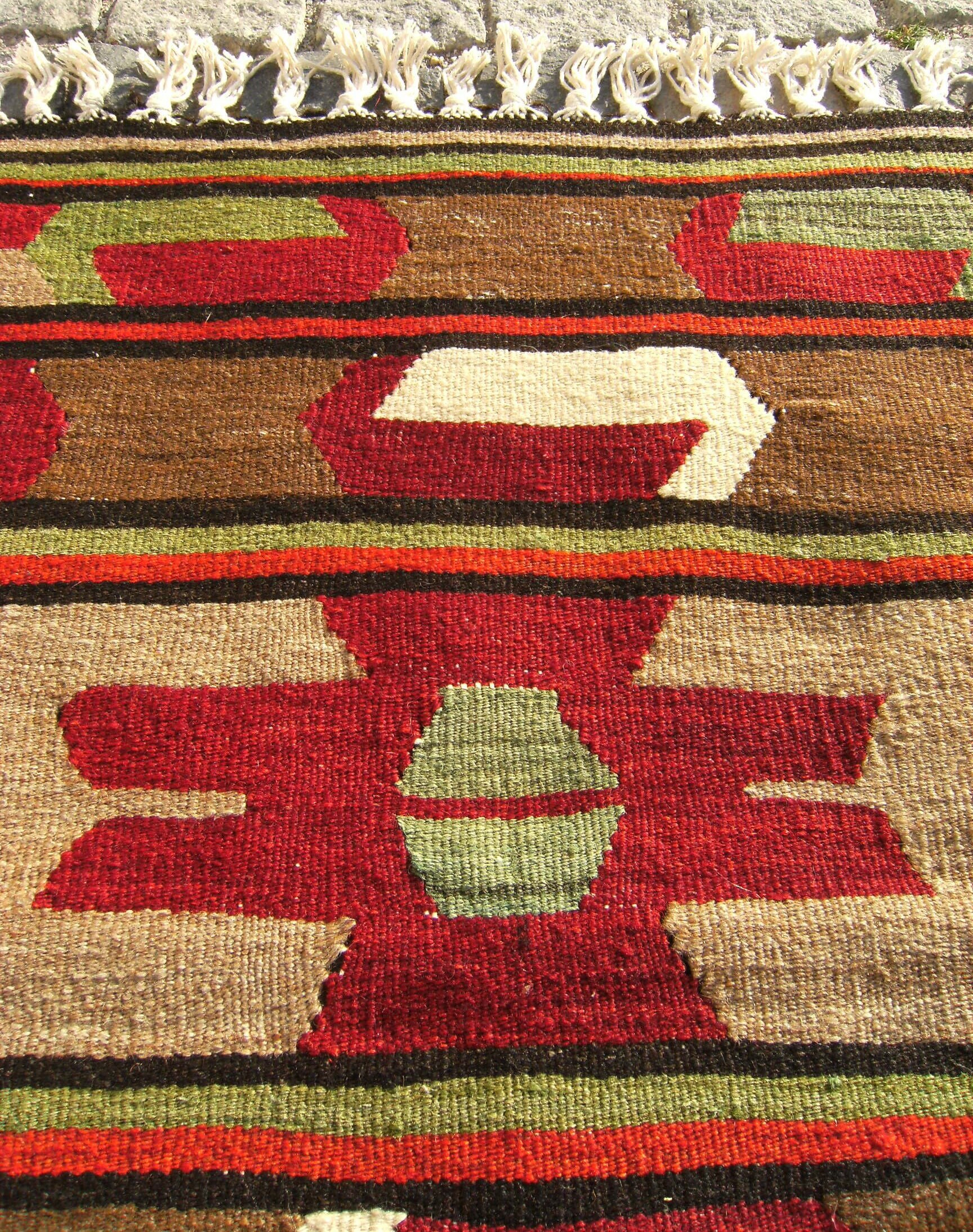 ヴィンテージ トルコ キリム ラグ、33 インチ x 48 インチ アナトリア