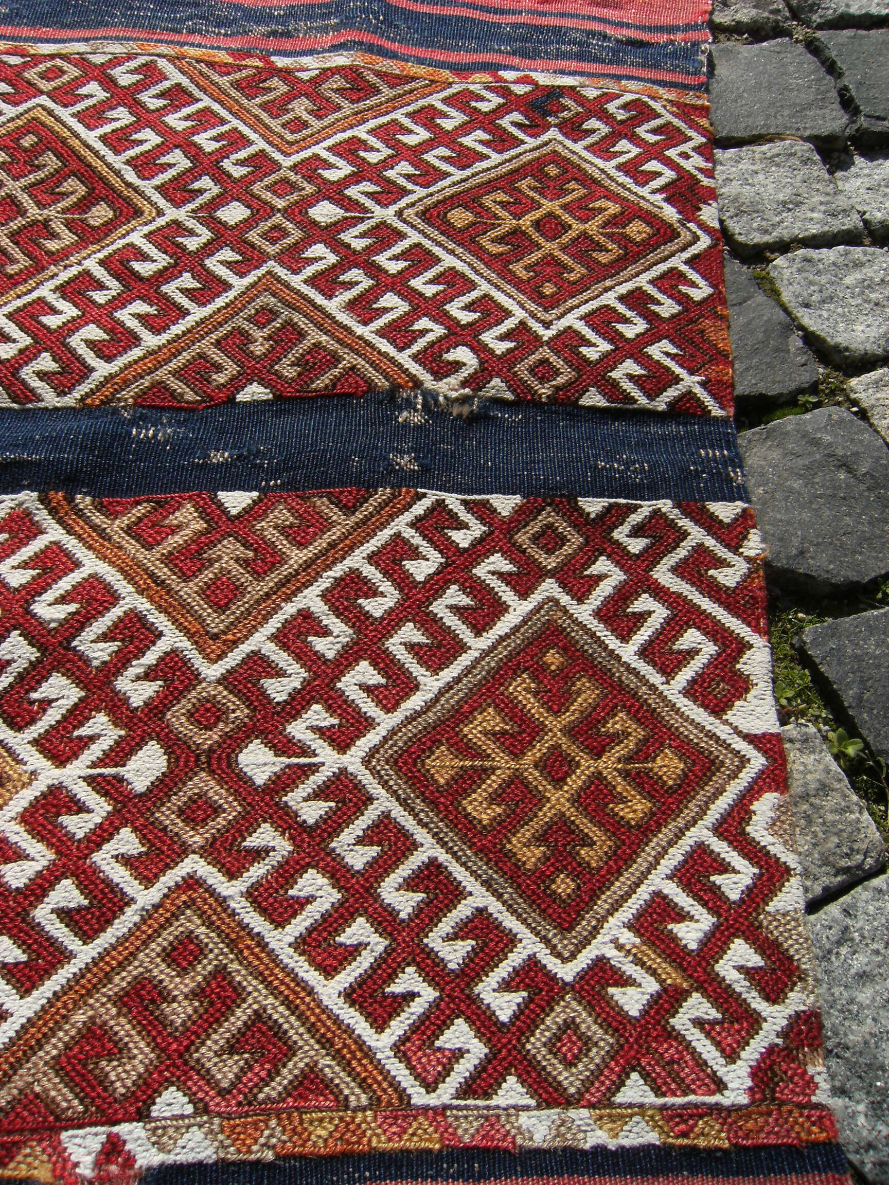 アンティーク トルコ スマック キリム チュバル、東アナトリア ラグ