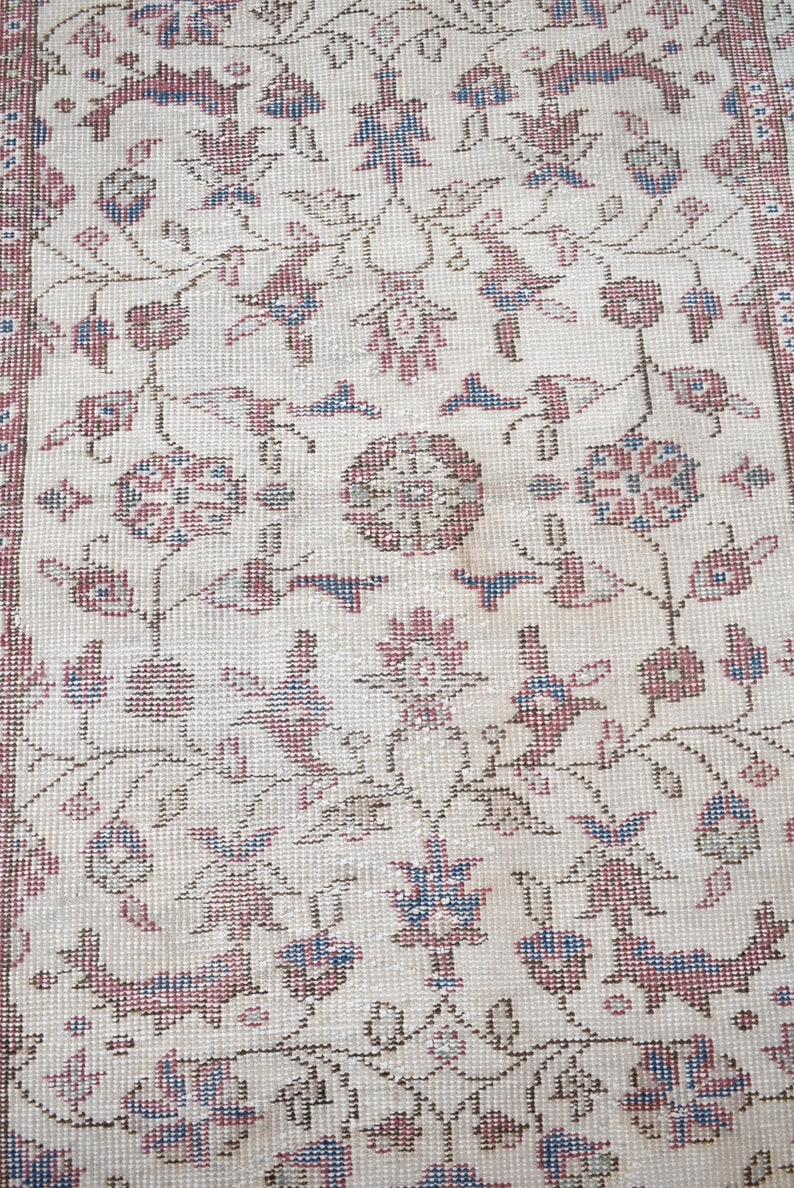 38/'/' x 64/'/' Turkish Rug Anatolian Oushak Area Rug Hand Knotted Rug Organic Wool Rug Soft Color Oushak Rug, Vintage Muted Dye Oushak Rug