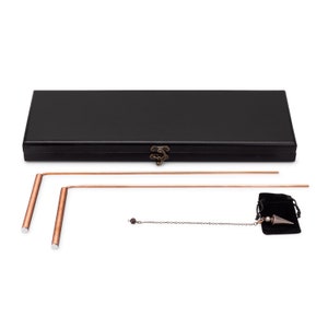 Copper Dowsing Rods  and Copper Pendulum in WOOD CASE | Divining Rods, Dowsing Sticks, & Witching Rods | Tool for Ghost Hunting