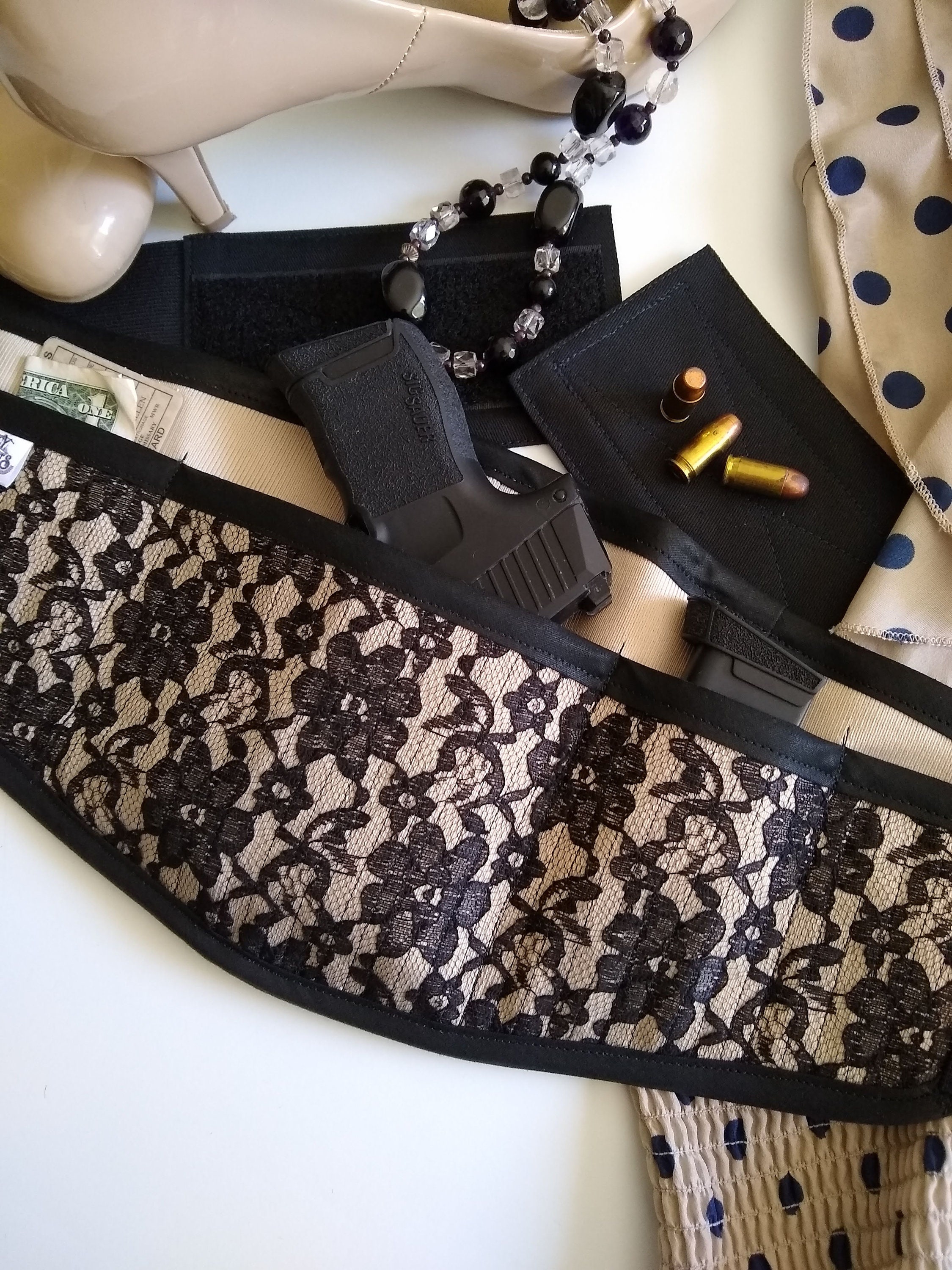 Women's Concealed Carry Holster Corset Holster Black Etsy