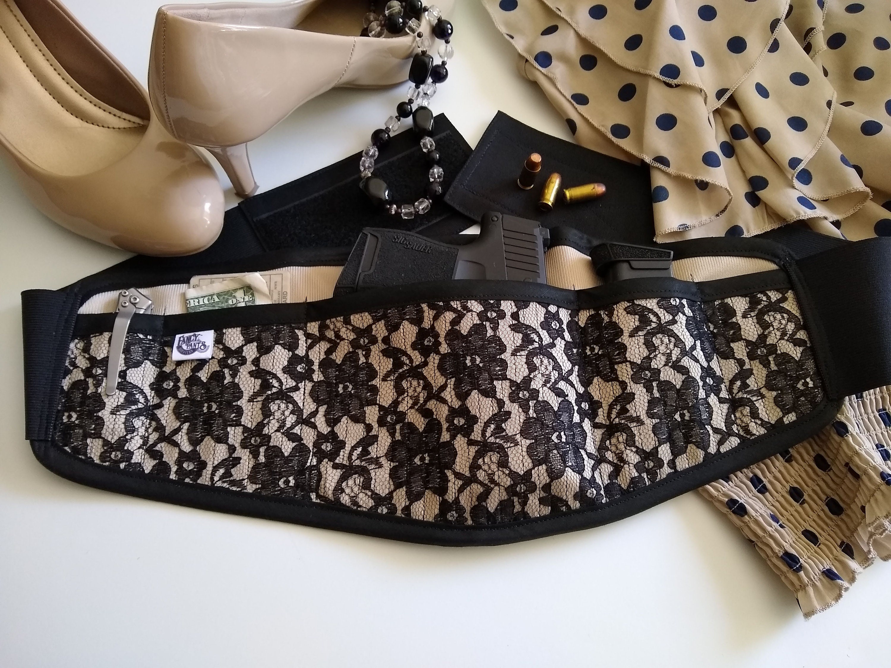 Women's Concealed Carry Holster Corset Holster Black Etsy