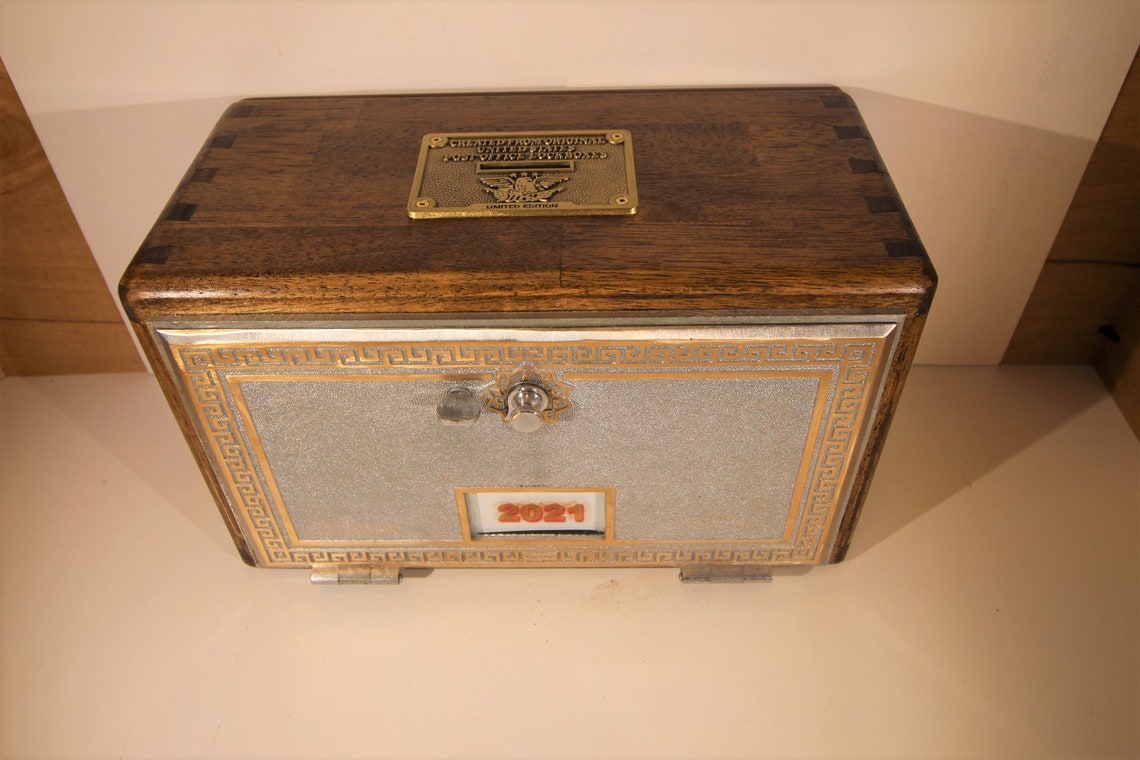 Large vintage combination PO BOX BANK gun lock box dovetail Etsy