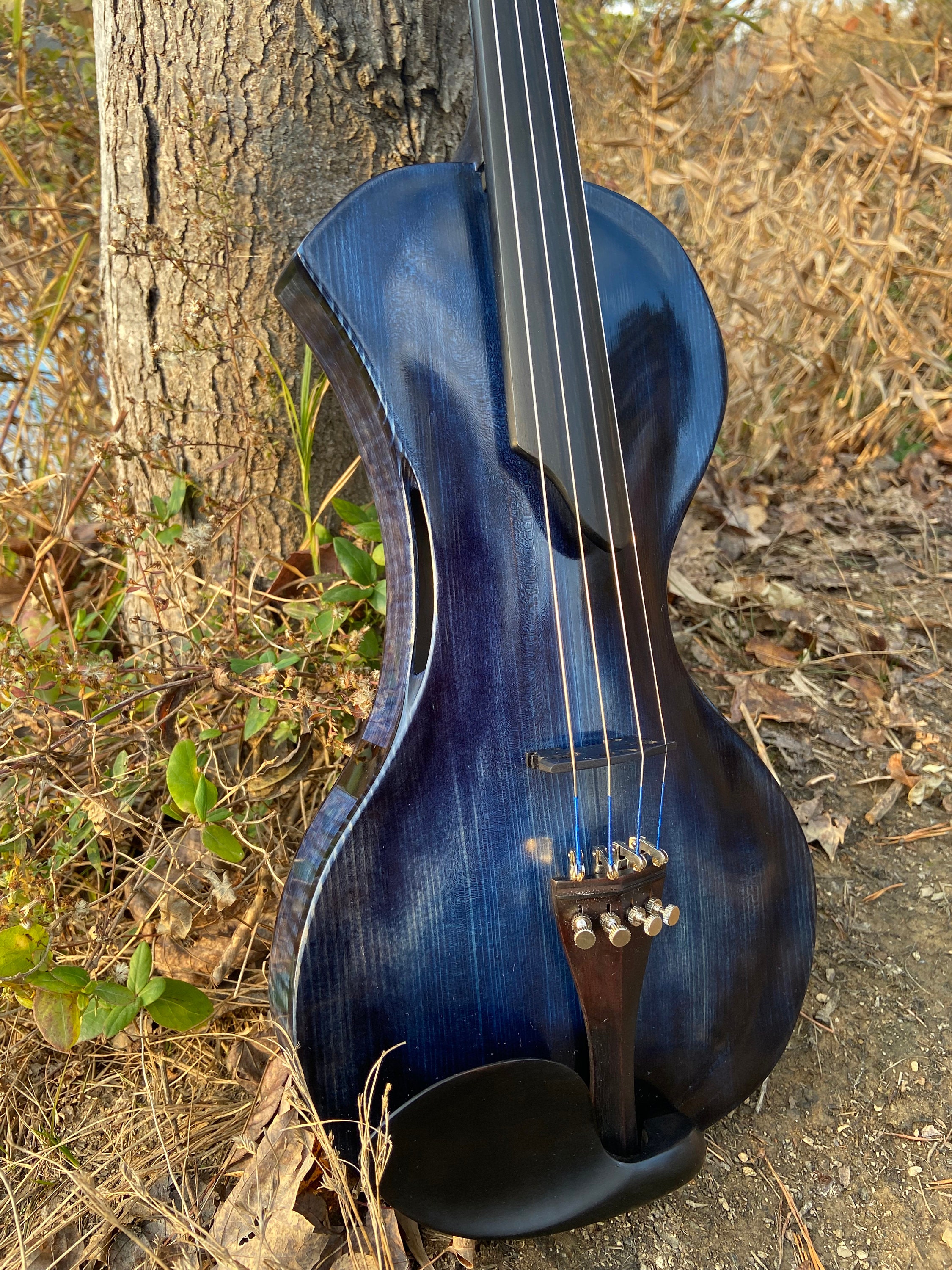 Dubova Violin. Custom Violin. Curly Maple Backboard. Hand Made Violin. 