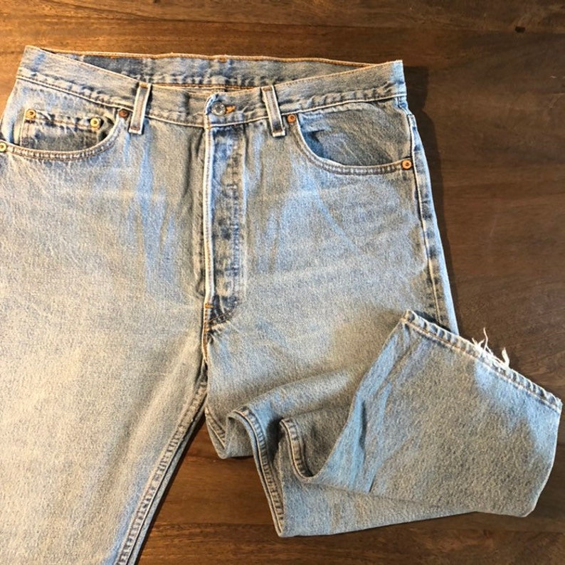 Vintage 1990s Distressed Levis 501 Jeans Size 35x32 | Etsy