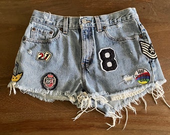 vintage années 1990 Distressed Levi’s 505 Cutoff Jean Shorts Taille 9 Jr.