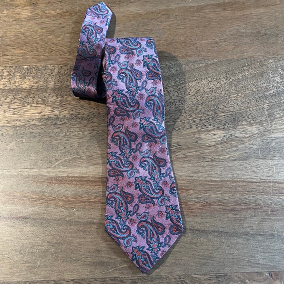 Vintage 1980s Paisley Silk Tie by Cacharel - image 1