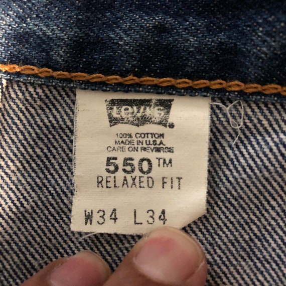 Vintage 1990s Levi’s 550 Jeans Size 34x34 - image 9