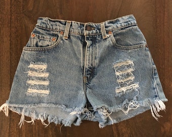 vintage années 1980 Levi’s 550 Cutoff Jean Shorts Taille 5 Jr.