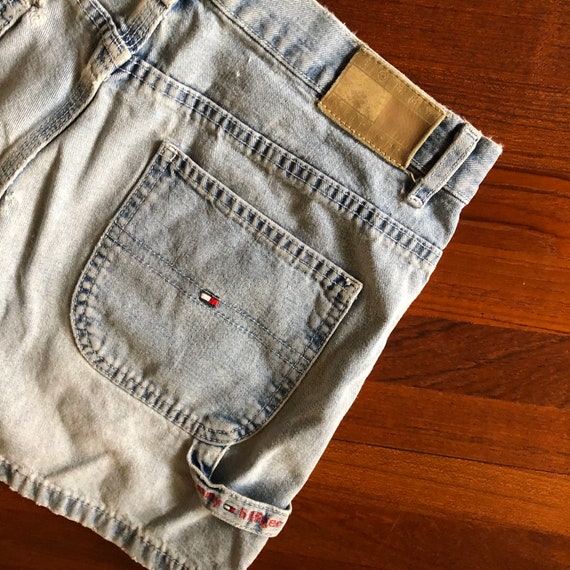 Vintage 1990s Tommy Hilfiger Distressed Jean Shor… - image 7