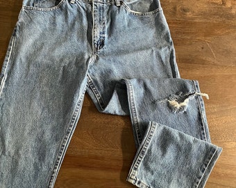 Vintage 1980s Trashed Lee Jeans Size 32