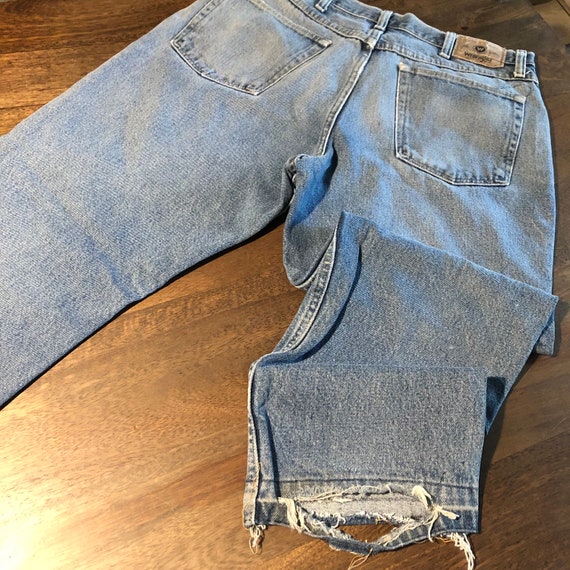 Vintage 1990s Distressed Wrangler Jeans Size 34 - image 9