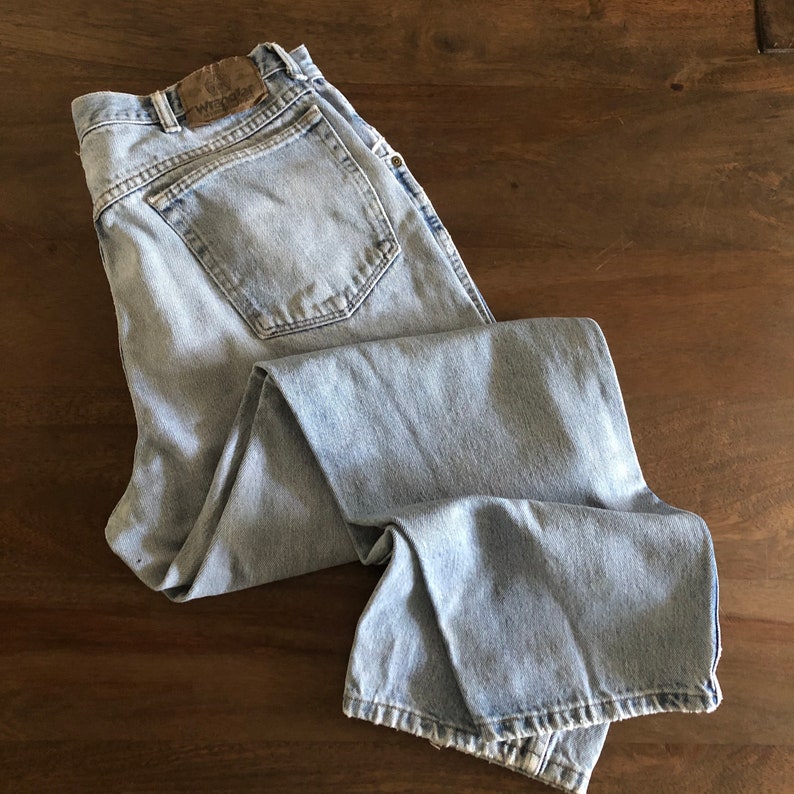 Vintage 1990s Destroyed Wrangler Jeans Size 36 image 10