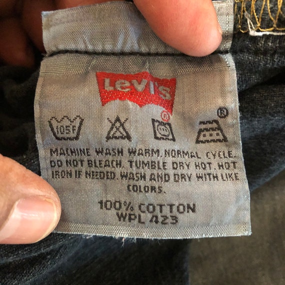 Vintage 1990s Levi’s 501 Distressed Black Jeans S… - image 10