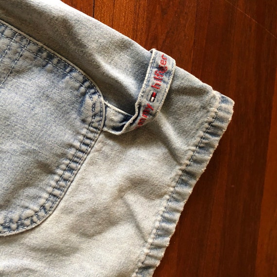 Vintage 1990s Tommy Hilfiger Distressed Jean Shor… - image 8