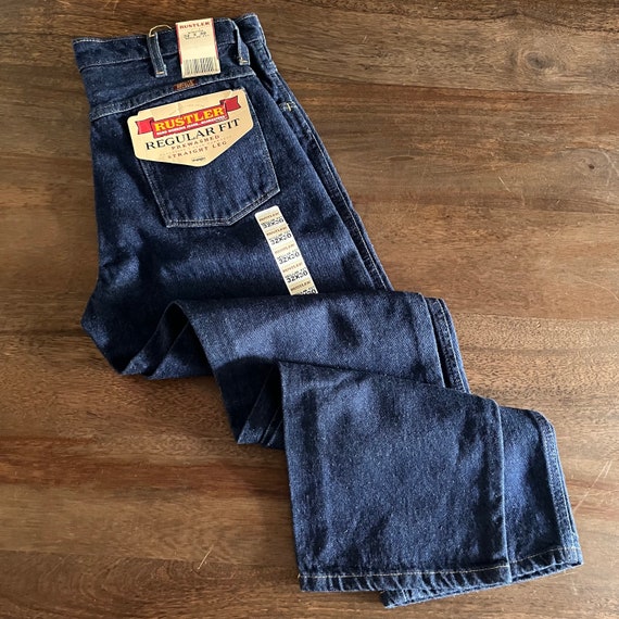 Vintage 1980s Rustler Wrangler Jeans Size 32x30 W… - image 10