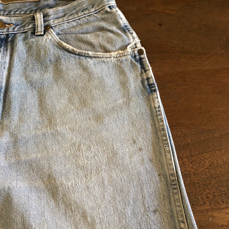 Vintage 1990s Destroyed Wrangler Jeans Size 36 image 8