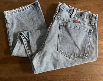 Vintage 1990s Trashed Rustler Jeans Size 34