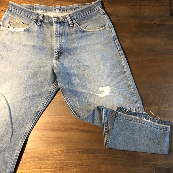 Vintage 1990s Distressed Wrangler Jeans Size 34 - image 1