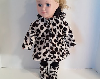 18 inch Girl Doll Leopard Coat #282
