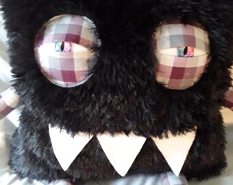 X Large Black Fur Monster Buddy