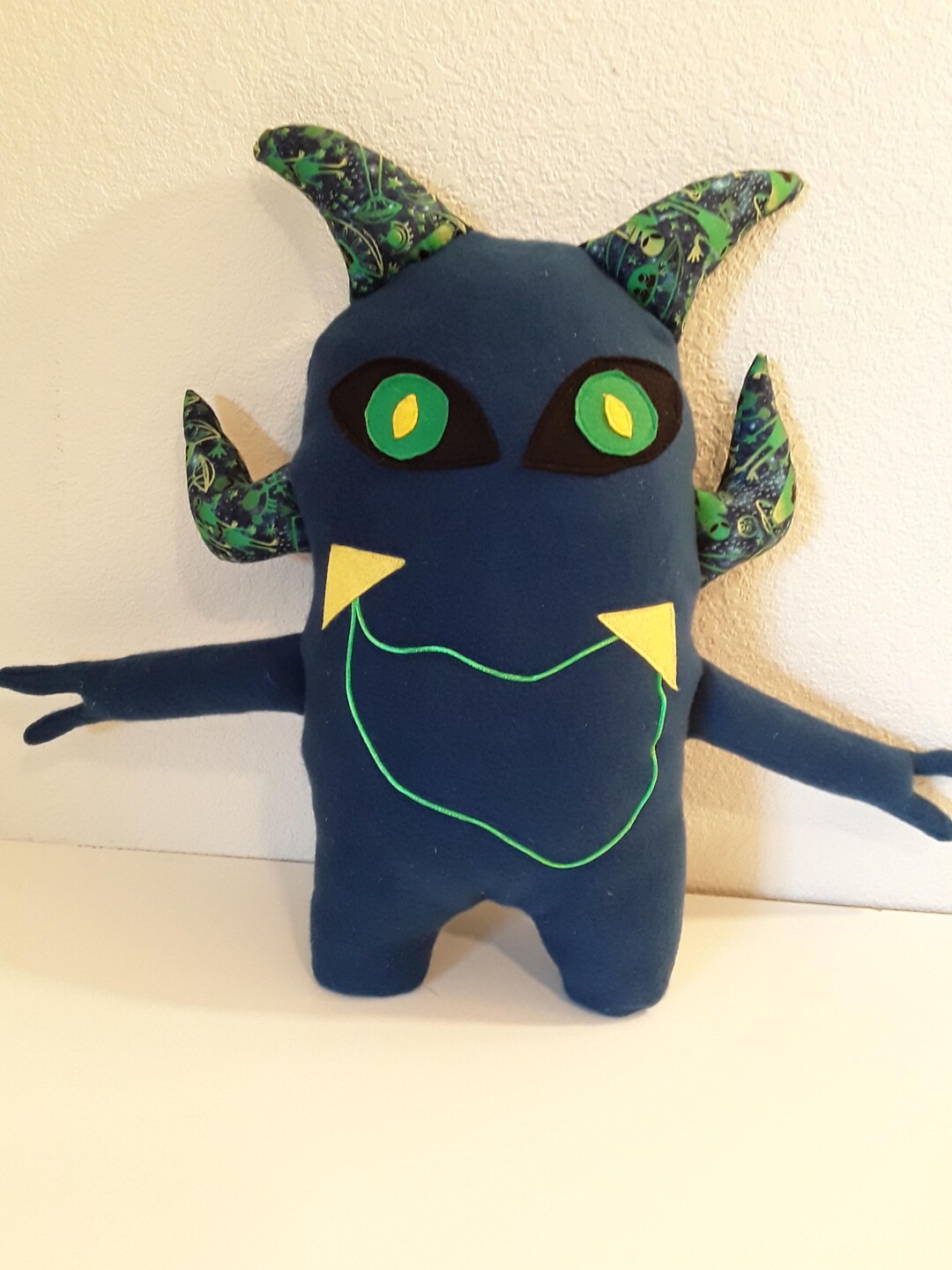 Blue Space Alien Monster Pillow Plush - Etsy