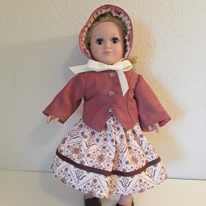 45 cm große Puppenkleidchen, Mantel und Mütze #421