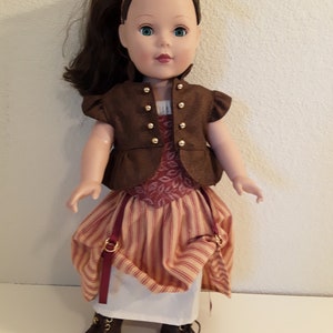 18 Inch Girl Doll 18th Century Bar Maid Historical  Dress #378