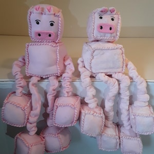 Pink Square Pig Plush