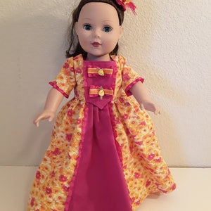 18 Inch Girl Doll 18th Century Outlander Historical  Dress #381