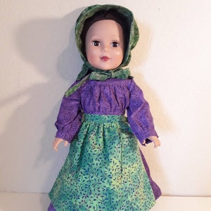 Bambola da 18 pollici Pioneer/Prairie Dress con cuffia e grembiule #357