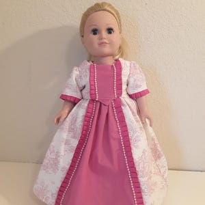 18 Inch Girl Doll 18th Century Outlander Historical  Dress #440