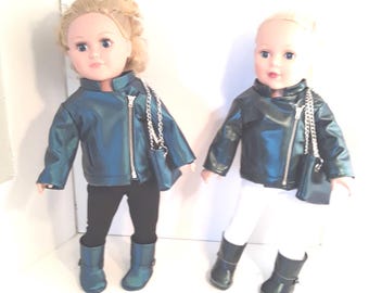 18 inch Girl Doll Motorcycle Jacket #299