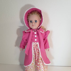 45 cm langes Puppen Regency Kleid und Mantel #329