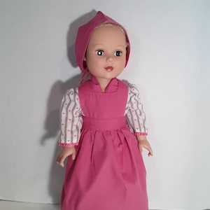 18 Inch Girl Doll  Regency Gown Dress an Apron  #307