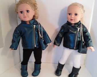 18 inch Girl Doll Motorcycle Jacket #299