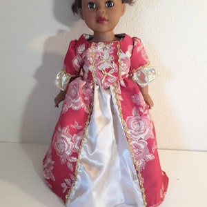 18 Inch Girl Doll 18th Century Historical  Dress #344