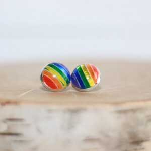 Rainbow Stud Earrings